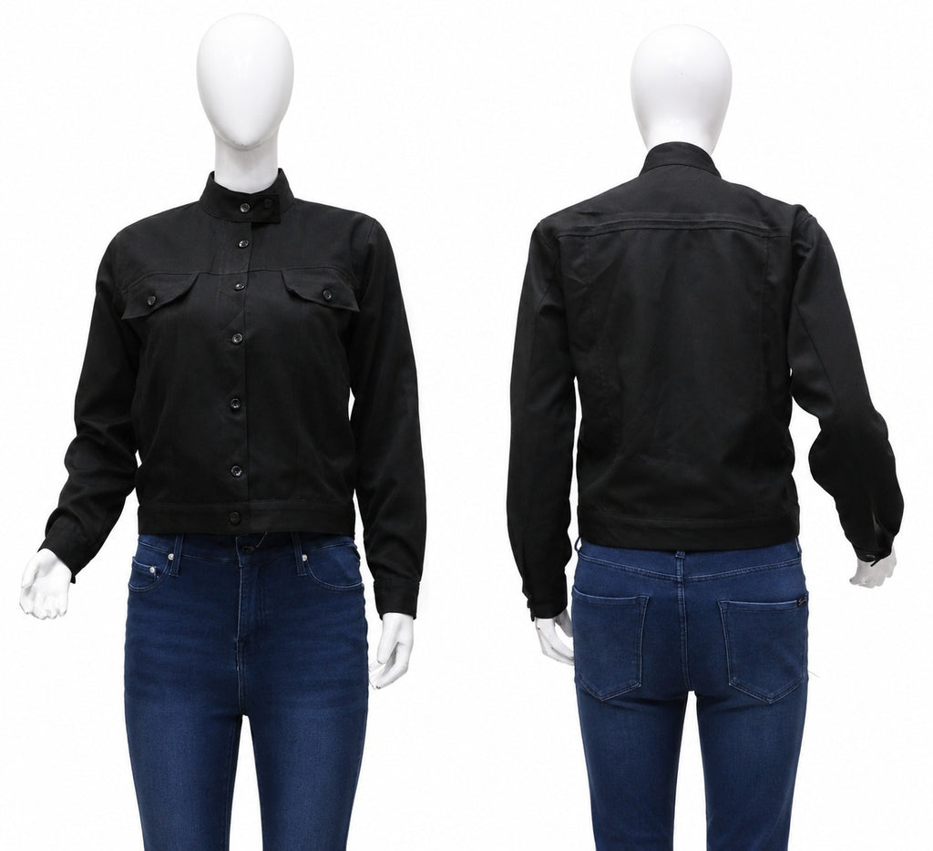 CR1866 UPCYCLED CROPPED UTILITY JACKET