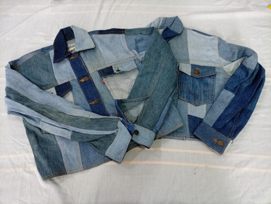 CR10702 Upcycled Levi’s Cropped Jackets