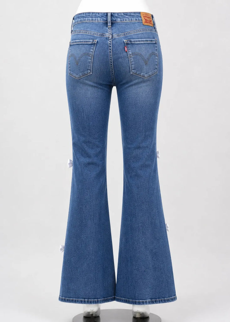 CR1566 Upcycled Floral Flare Jeans
