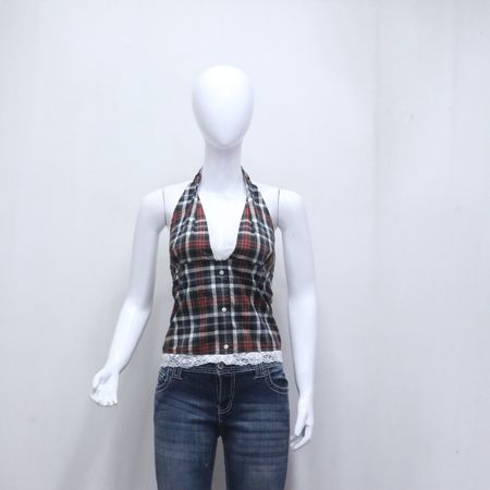 CR2084 Upcycled Cotton Halter Top