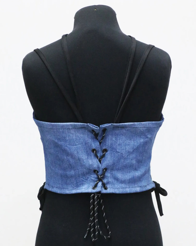 CR1436 Upcycled Corset Top