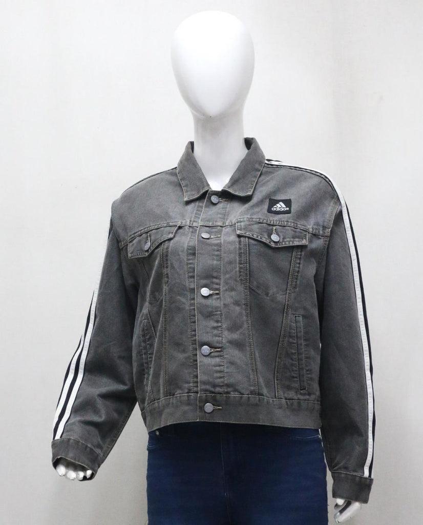 CR1811 UPCYCLED SPORT STRIPE DENIM JACKET