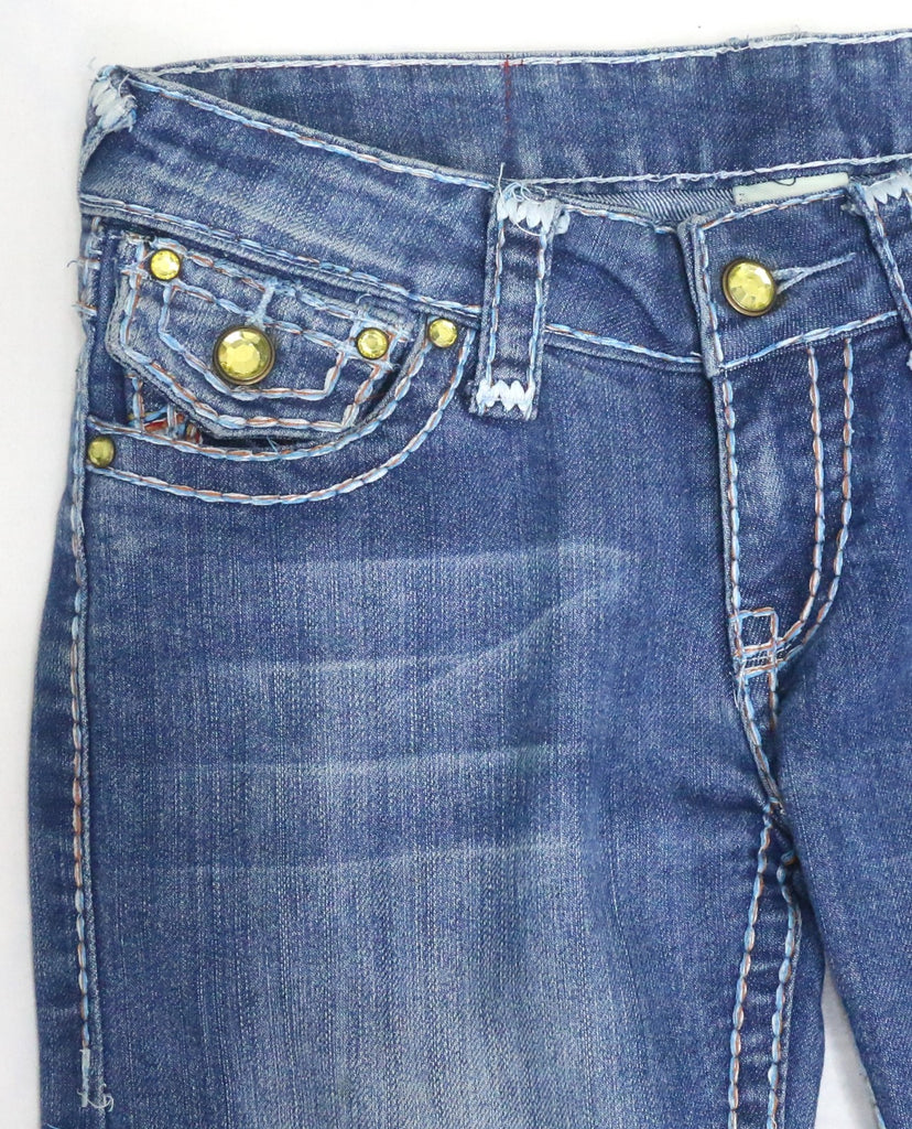 CR1825 UPCYCLED PANEL FLARE JEANS