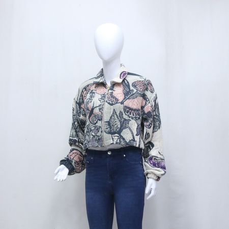 CR2114 UPCYCLED Tapestry Crop Jacket