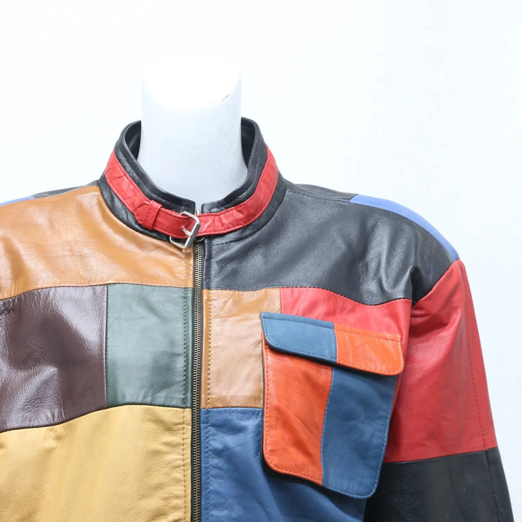 CR0009 Upcycled Leather Patch Jackets.