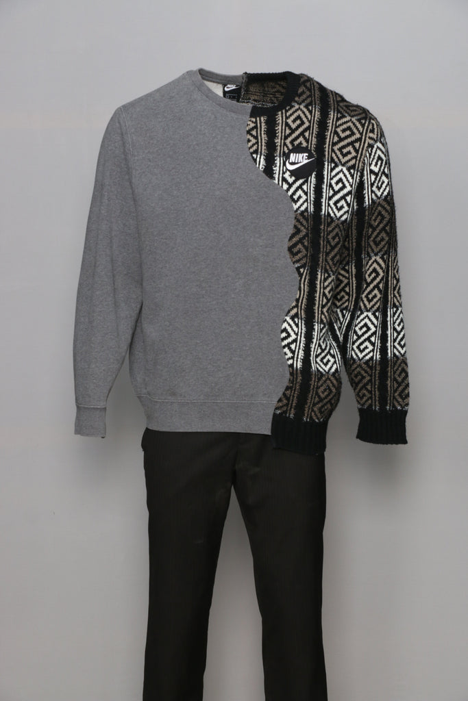 CR011 Reworked Men Branded Sweatshirt with Colorful Sweater