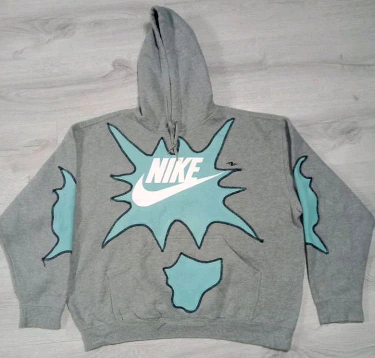 Reworked Branded Hoodie With Star Design