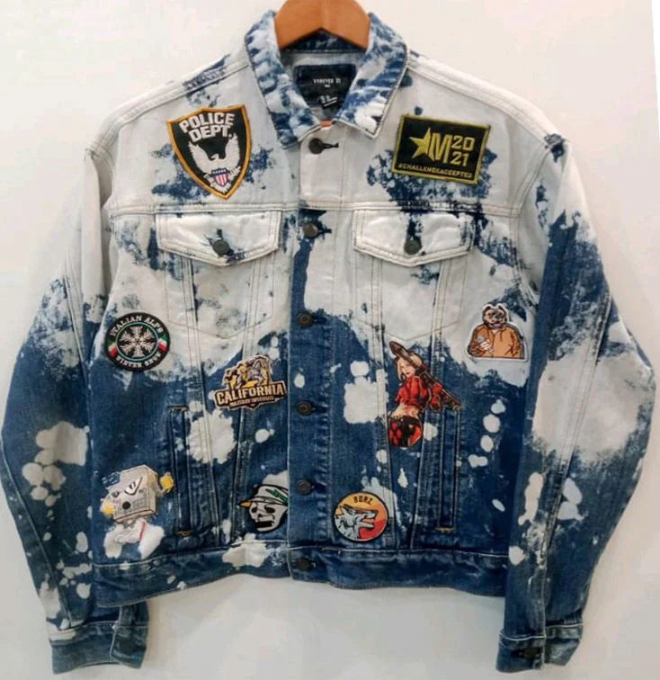 Trendy Patchwork Denim Jacket - Wholesale – Creed Vintage