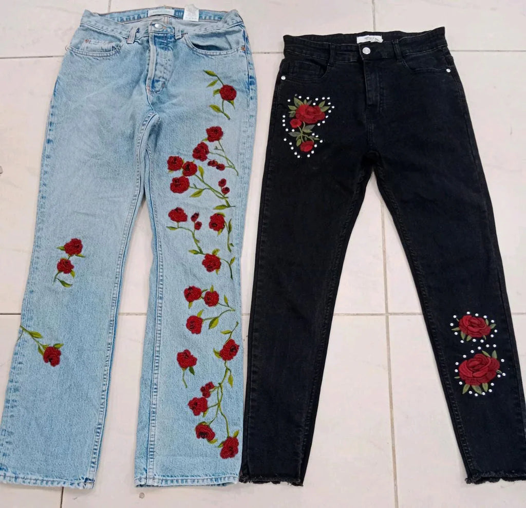 Embellished Decorated Ladies Jeans