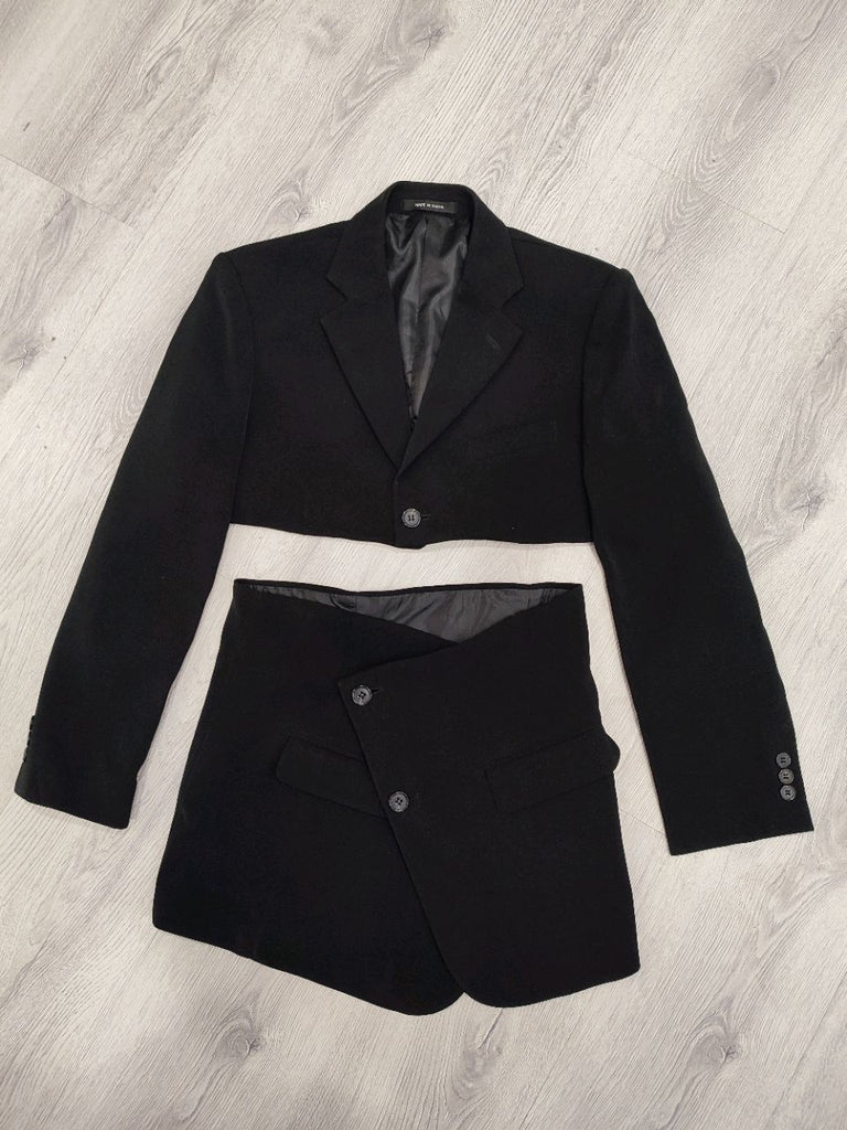 Tailored Crop Coat And Petite Hemline Skirt