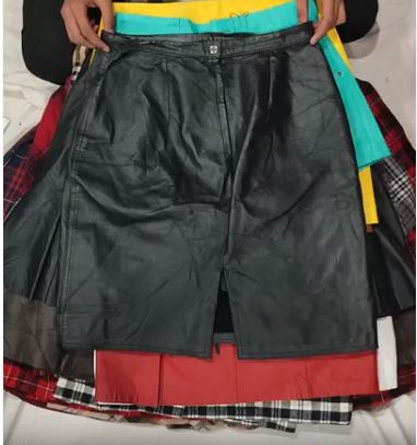 Fashion Forward Y2K Leather/Wool Skirts