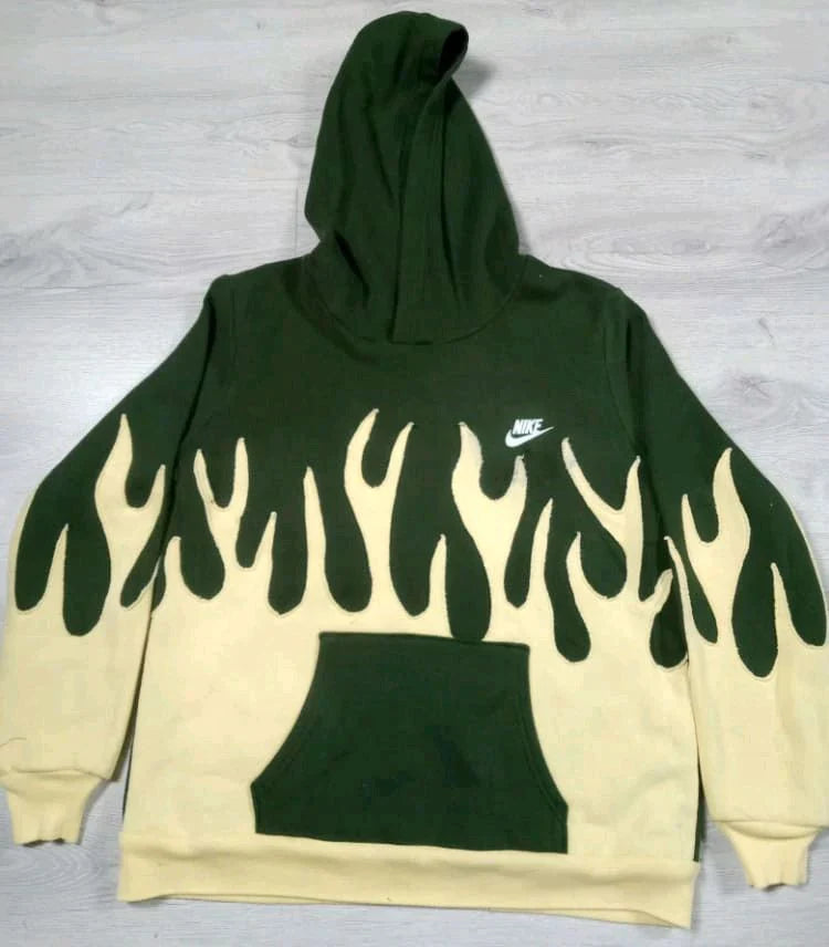 Vintage nike flame hoodie sale