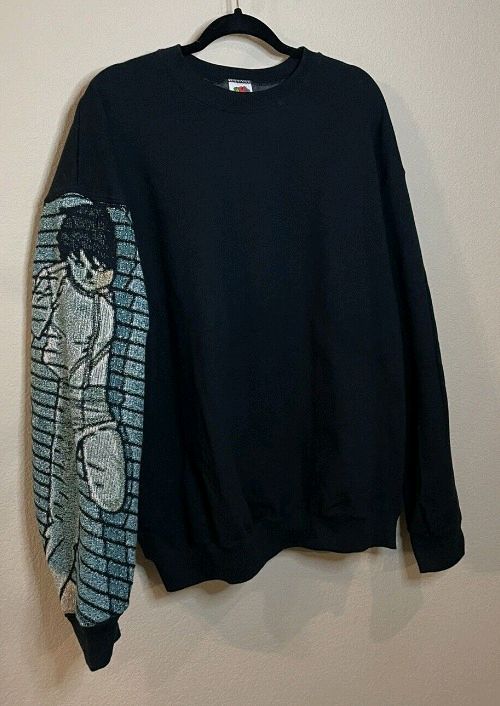 Reworked Round Neck Men's Sweatshirt with Darri Printed Sleeves