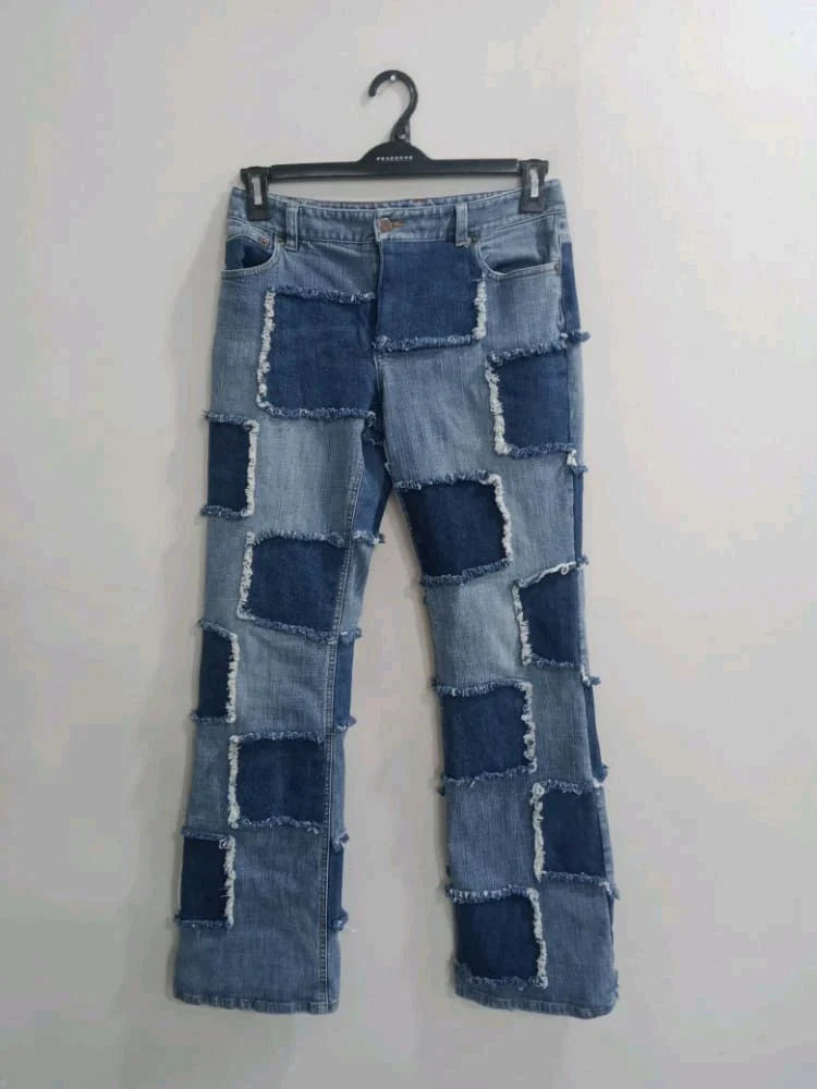 Tight Fitting Reworked Denim Pant