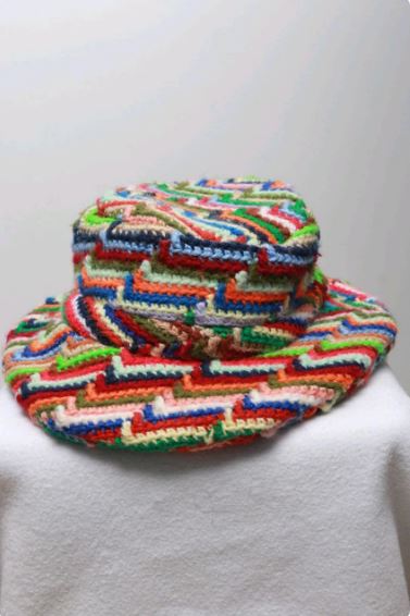 Reworked Multi Color Trendy Bucket Hat