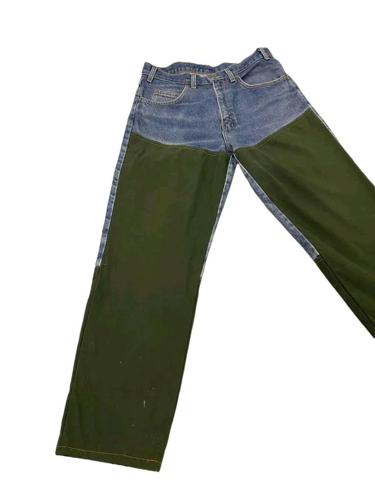 CR218 Reworked Contrast Panel Men's Denim Trouser