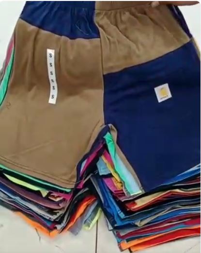 Reworked Multicolor Summer Carhartt Shorts for Men
