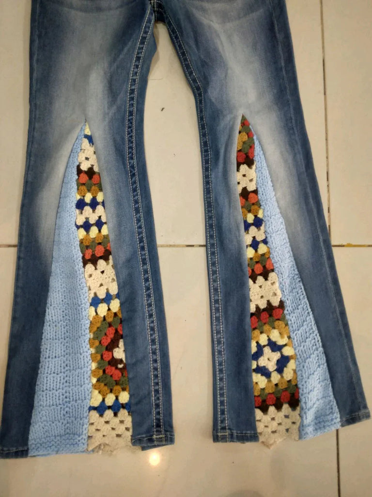 Reworked Miss Me & Levis Flared Pants