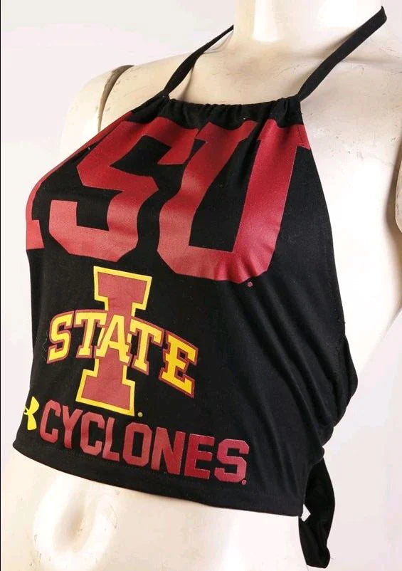 CR50 Reworked Halter Blouse with Neck Strips