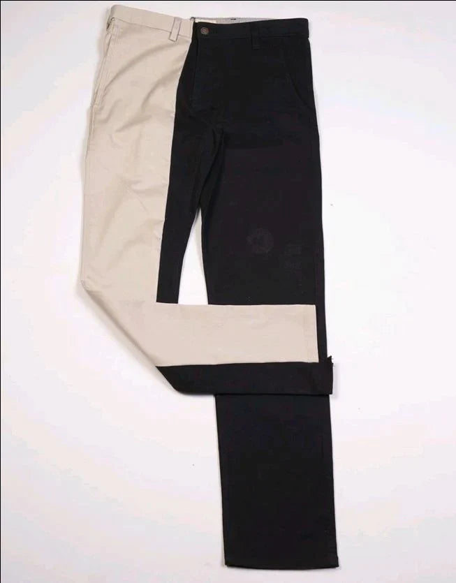 CR134 Men Cotton Half And Half Reworked Unique Trouser