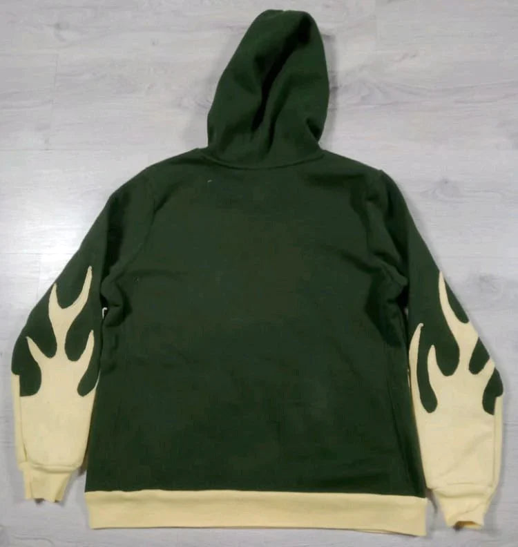 CR7116 Reworked Branded Fashion Forward Flame Hoodies