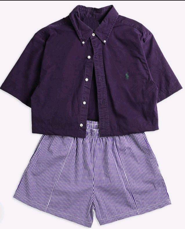 CR774 Ladies Reworked Loungewear Top and Boxer Set