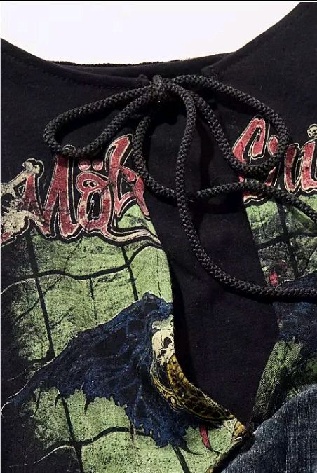 CR814 Reworked Ladies Tie Front Tee