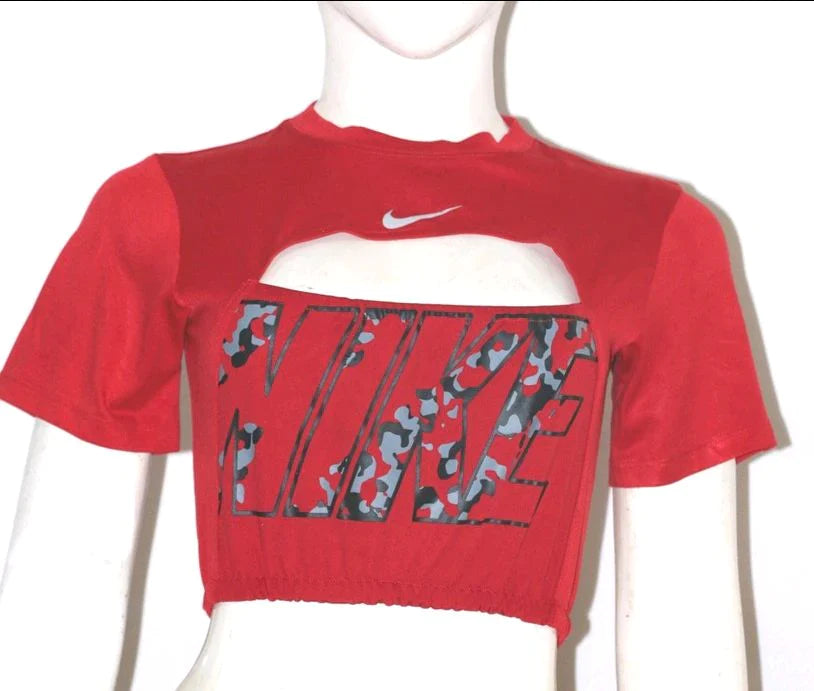 CR1024 Reworked Branded Sports Crop Top