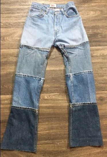 CR210 Men's Reworked Four Color Patch Jeans