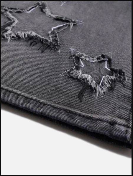 CR191 Ladies Reworked Levis Star Jeans with Edges