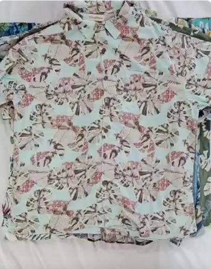 Relaxed Fit Men Hawaii Shirts Vintage Print