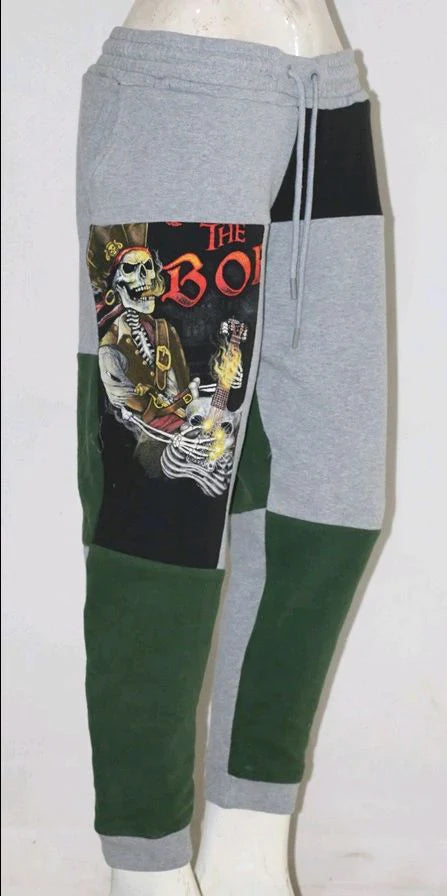 CR1048 Reworked Sweatpant With Devil Print Panel