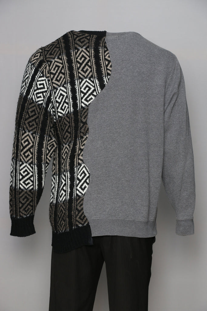 CR011 Reworked Men Branded Sweatshirt with Colorful Sweater