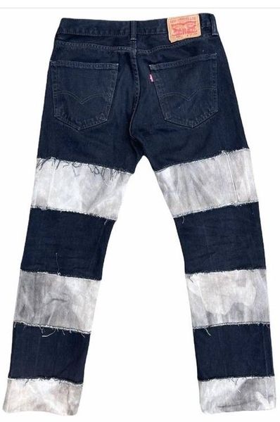 CR696 Reworked Branded Men's Camo Insert Jeans