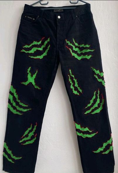 CR991 Men Reworked Denim With Variance Panels