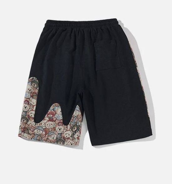 CR452 Reworked Jacqurad Contrast Panels Unisex Branded Shorts