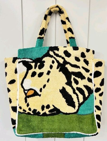 CR984 Printed Reworked Towel Handbag