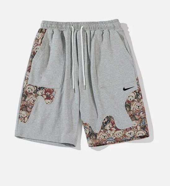 CR452 Reworked Jacqurad Contrast Panels Unisex Branded Shorts