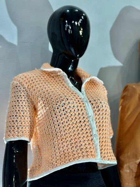 CR862 Reworked Ladies Patchwork Knit Crochet