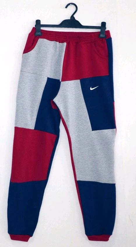Reworked Branded Athleisure Style Sweatpant Patchwork