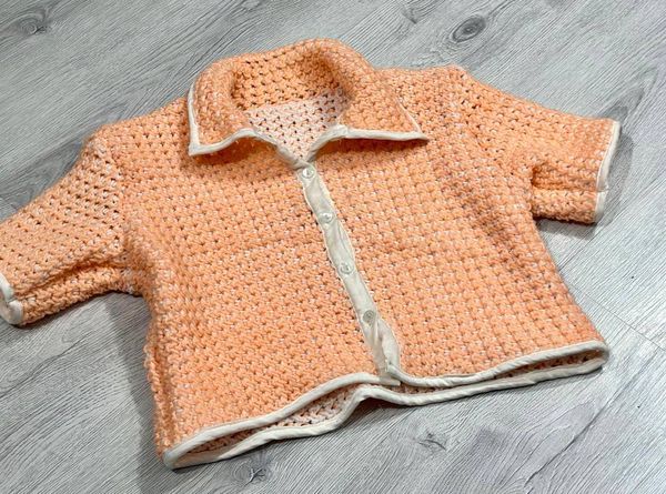 CR862 Reworked Ladies Patchwork Knit Crochet