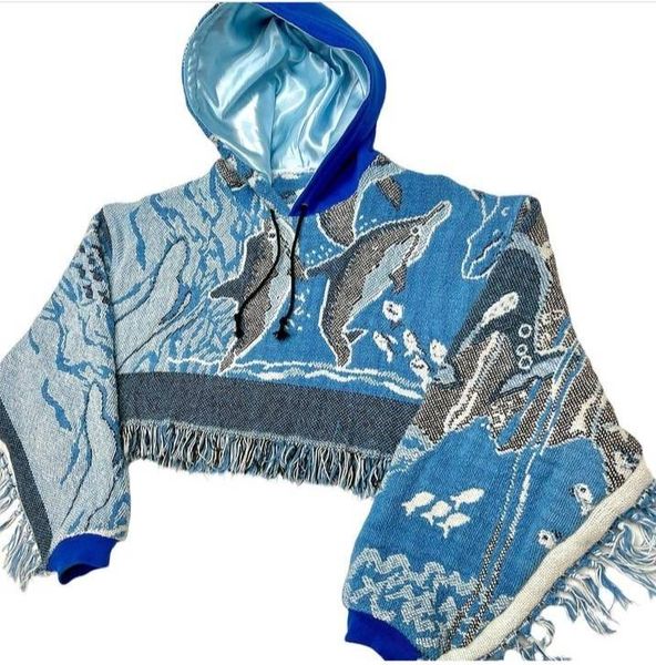 CR697 Reworked Patched Punchoo Crop Hood