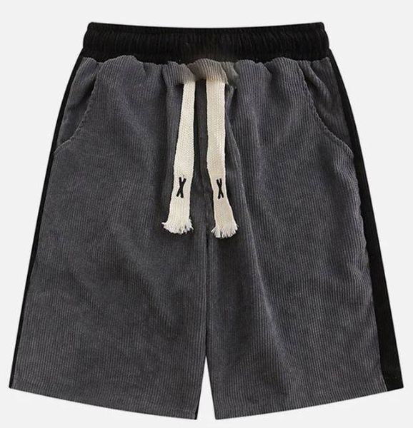 CR459 Reworked Unisex Contrast Elasticated Corduroy Shorts