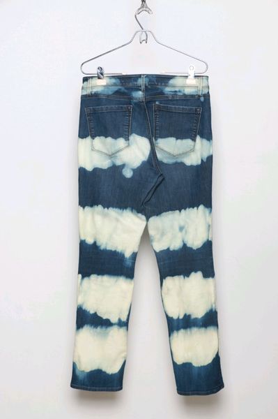 CR889 Unisex Reworked Striped Bleach Jeans
