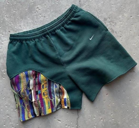 Reworked Women's Summer Shorts with Colorful Inserts