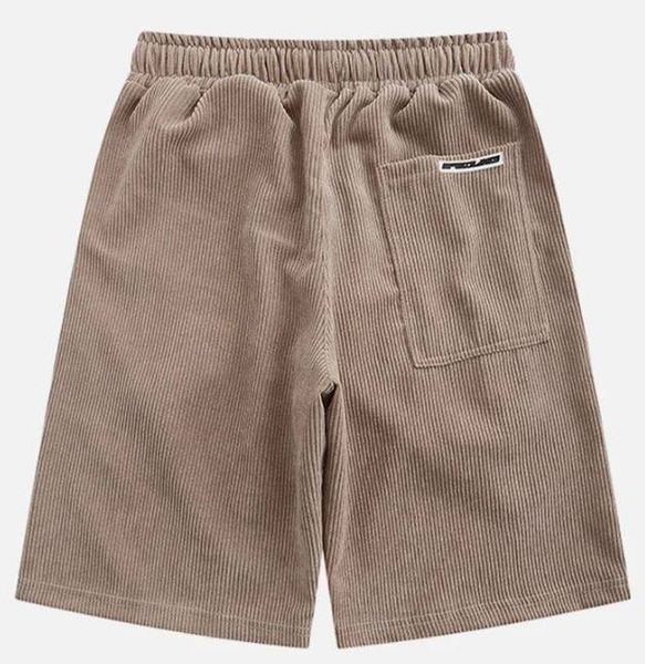 CR459 Reworked Unisex Contrast Elasticated Corduroy Shorts