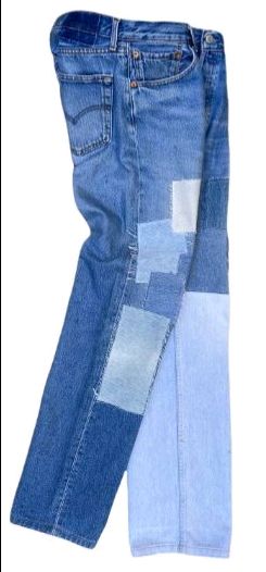 CR886 Men Reworked Denim With Pastiche