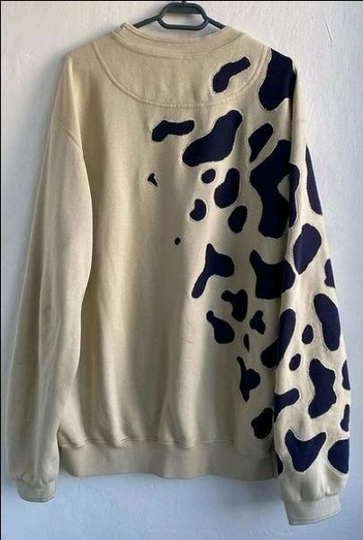 CR9899 Men's Branded Reworked Sweatshirt with contrast stone look