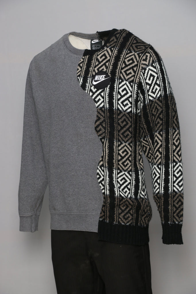 CR011 Reworked Men Branded Sweatshirt with Colorful Sweater