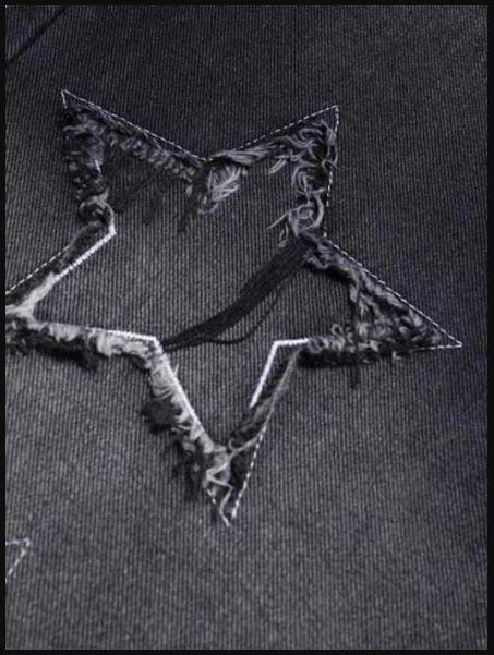 CR191 Ladies Reworked Levis Star Jeans with Edges